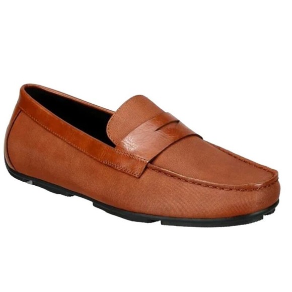 ALFANI Driving Penny Loafer Moc Toe Brown Slip On Shoe MSRP $69 Men's 9.5M - Picture 1 of 11